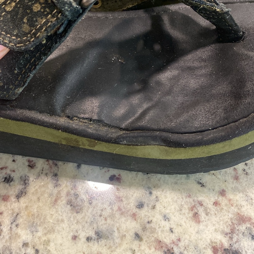 Y2K Chunky Report Black and Green Sandals - Picture 4 of 4
